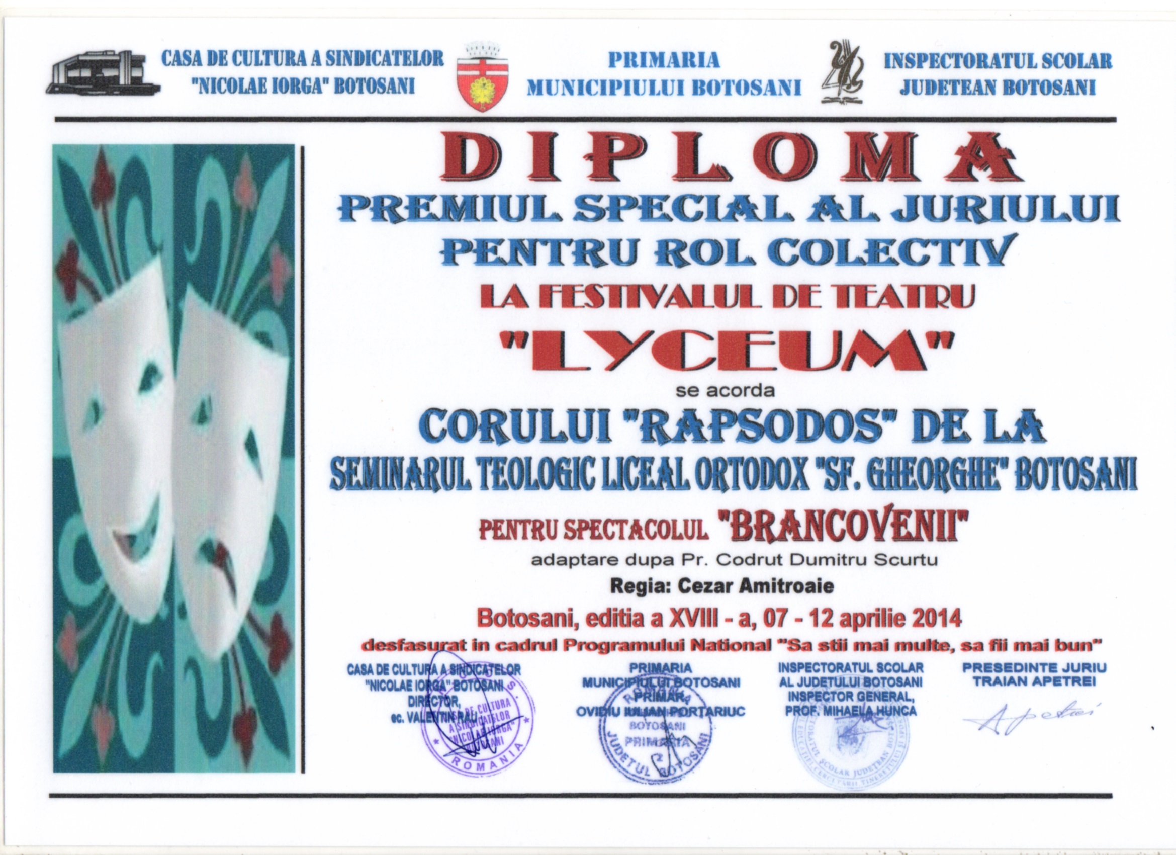 Festivalul de teatru Lyceum 2014