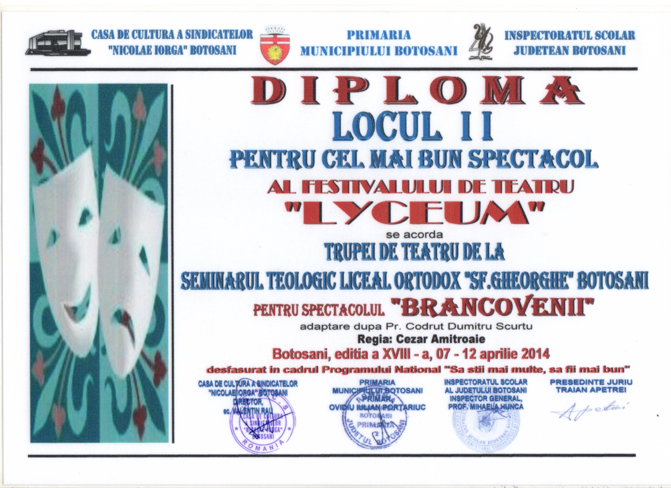 Festivalul de teatru Lyceum 2014