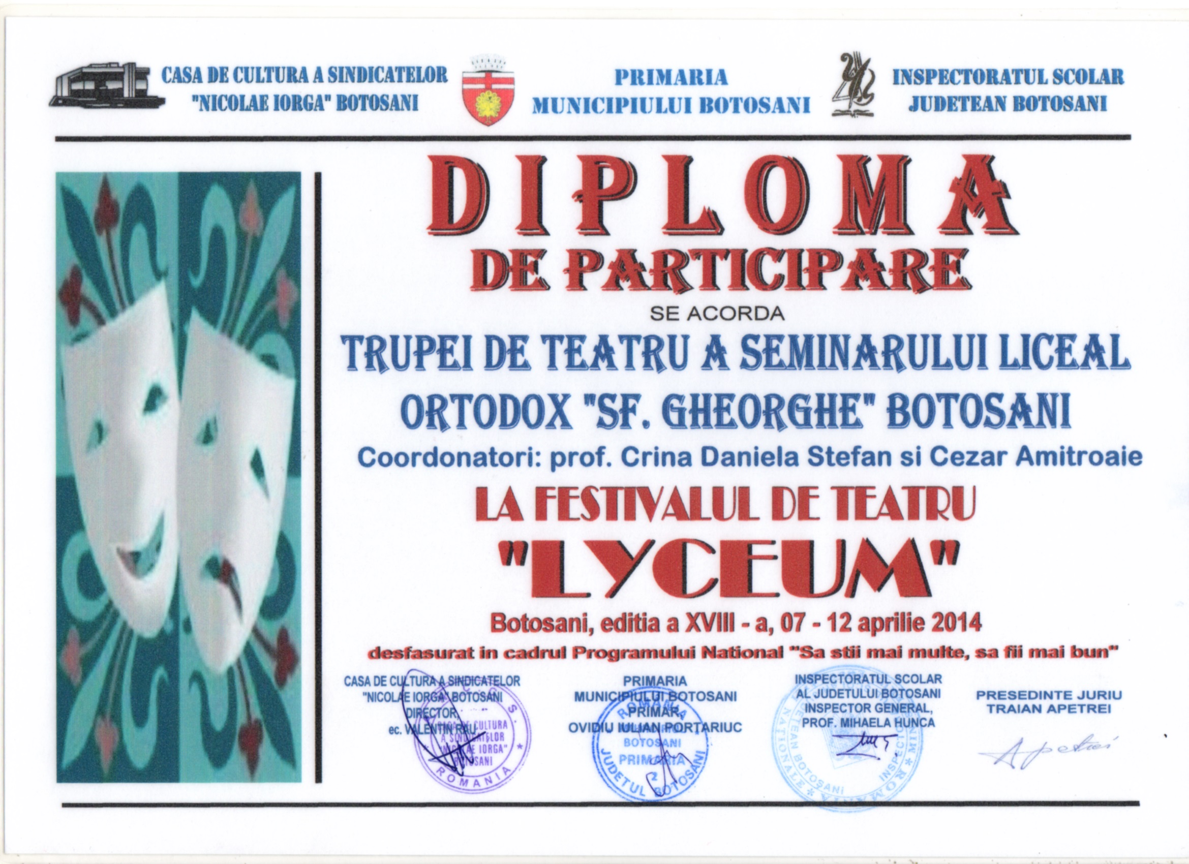 Festivalul de teatru Lyceum 2014