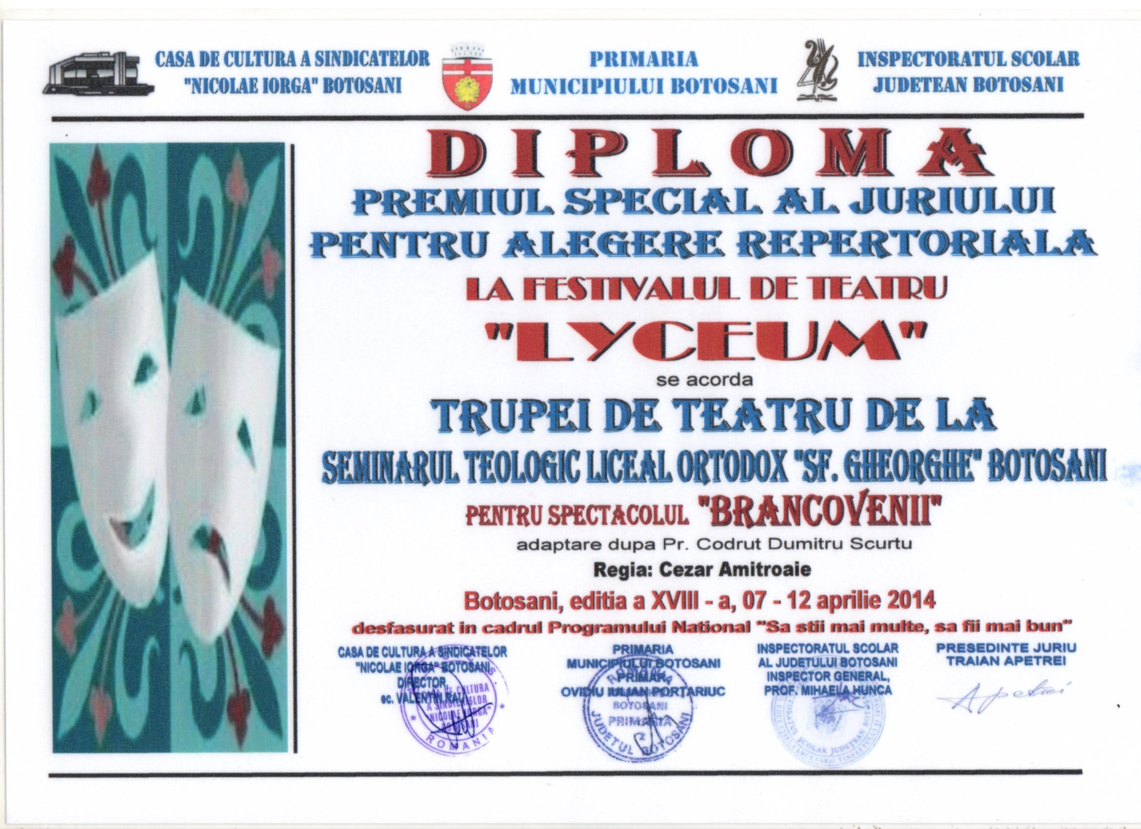 Festivalul de teatru Lyceum 2014