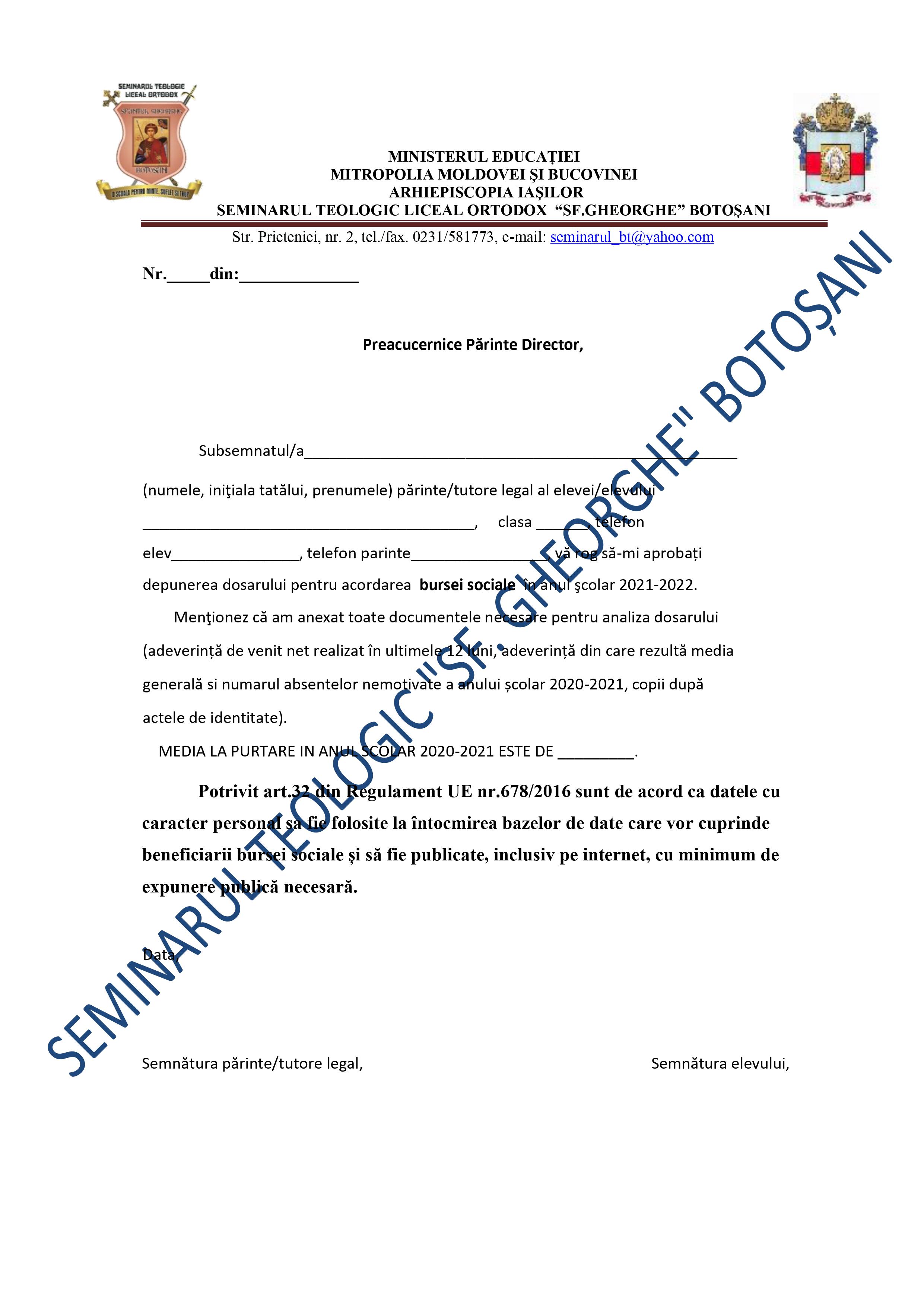 Programul național de protecție socială „Bani de liceu”