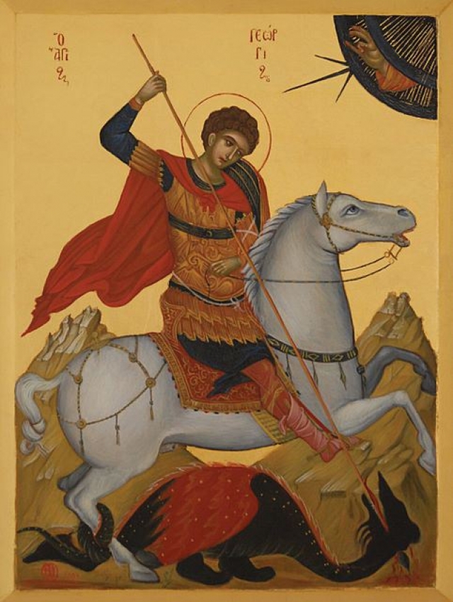 Viaţa Sfântului Mare Mucenic Gheorghe, Purtătorul de biruință