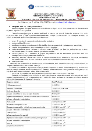 Anunț de angajare INSTALATOR