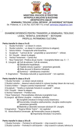Examene diferență
